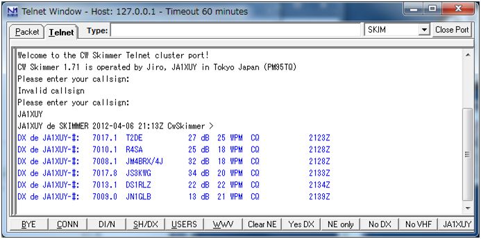 Telnet Window