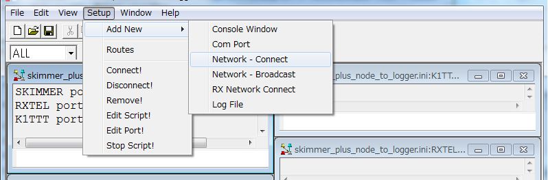 N1MM LoggerTelnet Cluster List