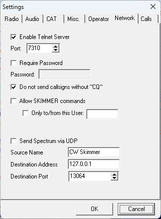 CW Skimmer SettingsEBhE